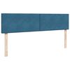 vidaXL Ottoman bed met matras 200x200 cm fluweel donkerblauw
