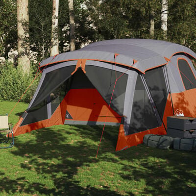 vidaXL Tent met luifel 4-persoons waterdicht oranje