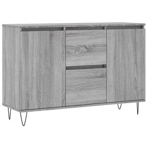 vidaXL Dressoir 101,5x35x70 cm bewerkt hout grijs sonoma eikenkleurig