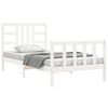 vidaXL Bedframe zonder matras massief grenenhout wit 140x200 cm