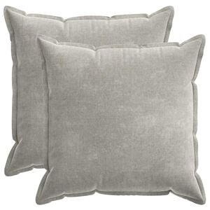 vidaXL Kussensloop 2 pcs HOUTEN Lichtgrijs 70 x 70 cm Chenille Stof