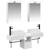 vidaXL Badkamerkastenset 5 pcs Wit 50 x 14,5 x 70 cm Bewerkt hout