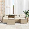 vidaXL Tuin Sofa Set met kussen 6 pcs beige en cr&egrave;mekleurig