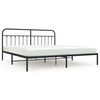 vidaXL Bedframe met hoofdbord metaal zwart 193x203 cm