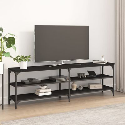 vidaXL Tv-meubel 160x30x50 cm bewerkt hout zwart