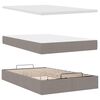 vidaXL Ottoman bed met matras 120x200cm stof taupe