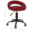 vidaXL Eetkamerstoelen draaibaar 2 st fluweel wijnrood