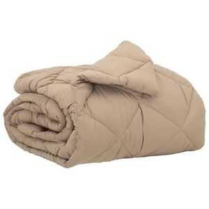 vidaXL Vol jaar dekbed 135 x 200 cm 300 gsm Taupe