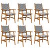 vidaXL Tuinstoelen 6 stuks massief acaciahout