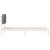 vidaXL Bedframe met Gevoerd Hoofdgedeelte Lichtgrijs 80 x 200 cm