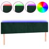 vidaXL Hoofdbord LED 180x5x78/88 cm fluweel donkergroen