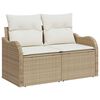 vidaXL Tuin Sofa Set 9 pcs Beige poly rattan