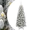 vidaXL Kunstkerstboom Wit 180 cm PVC en Plastic en Staal en PE