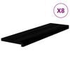 vidaXL Traptreden 8 st 90x30x2 cm massief eikenhout bruin-zwart