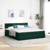 vidaXL Ottoman bed met matras 200x200 cm fluweel donkergroen