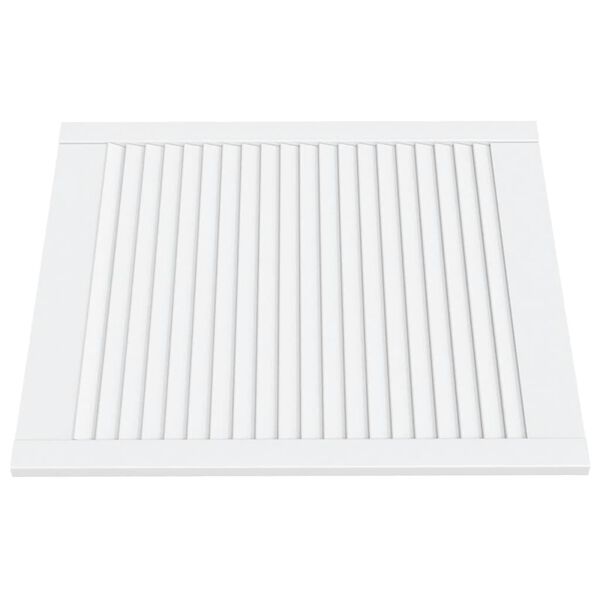 vidaXL Kastdeuren met lamellen 2 st 69x59,4 cm massief grenenhout wit