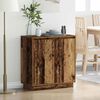 vidaXL LED Sideboard met plank Oudhout 71 x 34,5 x 75 cm Bewerkt hout