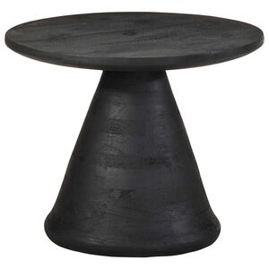 vidaXL Bijzettafel &Oslash;50x40 cm massief mangohout zwart
