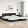 vidaXL Bedframe "Dover" kunstleer zwart en wit 200x200 cm