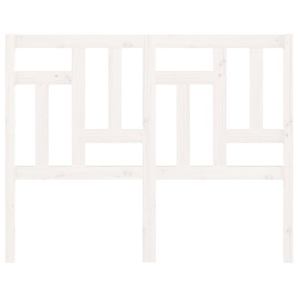 vidaXL Hoofdbord 125,5x4x100 cm massief grenenhout wit