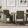 vidaXL Dining Stoelen met Wielen 2 pcs Leger groen 57 x 66 x 94 cm
