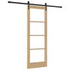 vidaXL Schuifdeur 73,5 x 198,5 cm Massief grenenhout en glas