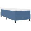 vidaXL Boxspringbed Blauw en Wit 100 x 200 cm Katoen Stof