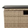 vidaXL 6-delige Loungeset met kussens poly rattan beige
