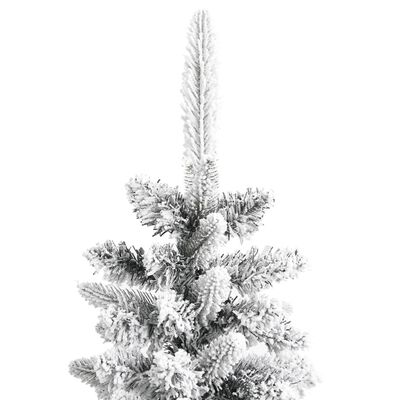 vidaXL Kunstkerstboom met sneeuw smal 150 cm PVC en PE