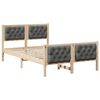 vidaXL Bedframe Donkergrijs 135 x 190 cm Massief grenenhout