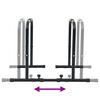 vidaXL Dip Bar Zwart 116 x 66 x 74,5 cm Gepoedercoat staal