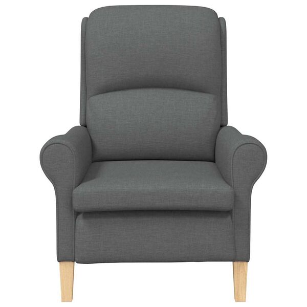 vidaXL Fauteuil Donkergrijs 76 x 94 x 102 cm Stof