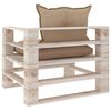 vidaXL 5-delige Loungeset met kussens pallet grenenhout