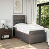 vidaXL Boxspring met matras stof taupe 90x200 cm