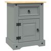 vidaXL Nachtkastje 53x39x67 cm Mexicaans grenenhout Corona-stijl grijs