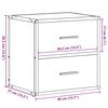 vidaXL Nachtkastjes 2st wandgemonteerd 40x31x39,5cm gerookt eikenkleur