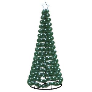 vidaXL Led-tinselkerstboom met voet EKENAS 180 cm 220 LED's Koel wit