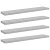 vidaXL Wandschappen zwevend 4 st 120x23,5x3,8 cm MDF betongrijs
