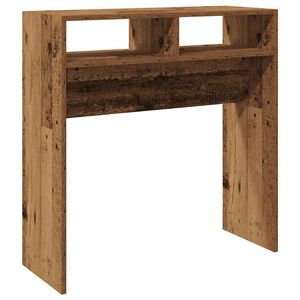 vidaXL Wandtafel 78x30x80 cm bewerkt hout oud houtkleurig