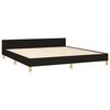 vidaXL Bedframe zonder matras stof zwart 180x200 cm