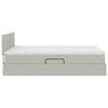 vidaXL Opbergbed met LED met matras Lichtgrijs 140 x 190 cm Fluweel