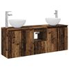 vidaXL Badkamerkastenset 3 st Oud hout 49,5 x 35 x 63 cm Bewerkt hout