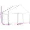 vidaXL Prieel met dak 20,07x5,88x3,75 m polyetheen wit