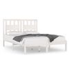 vidaXL Bedframe massief grenenhout wit 140x190 cm
