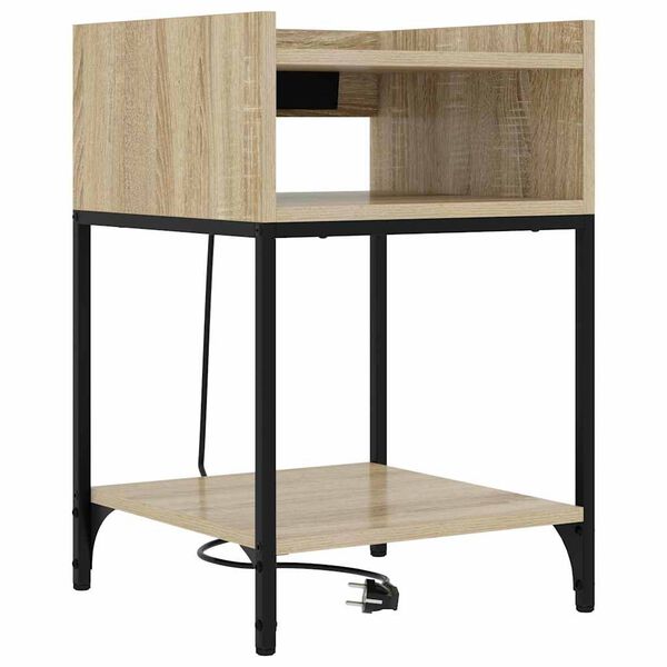 vidaXL Nachtkastje met plank Sonoma Eiken 40 x 40 x 61 cm Bewerkt hout