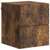 vidaXL Wandbeugel Bedkast Gerookt eiken 34,5 x 33 x 40 cm Bewerkt hout