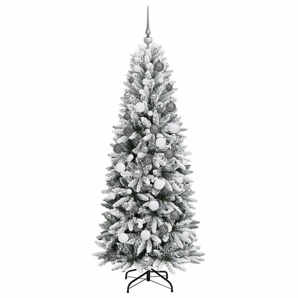 vidaXL Kunstkerstboom Wit 180 cm PVC en Plastic en Staal en PE