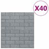 vidaXL 3D-behang zelfklevend 40 st bakstenen antracietkleurig