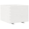 vidaXL Plantenbak 60x60x49,5 cm massief grenenhout wit