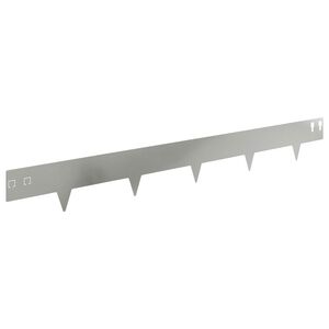 vidaXL Gazonrand 30 pcs 100 x 12 cm Staal Zilverkleurig